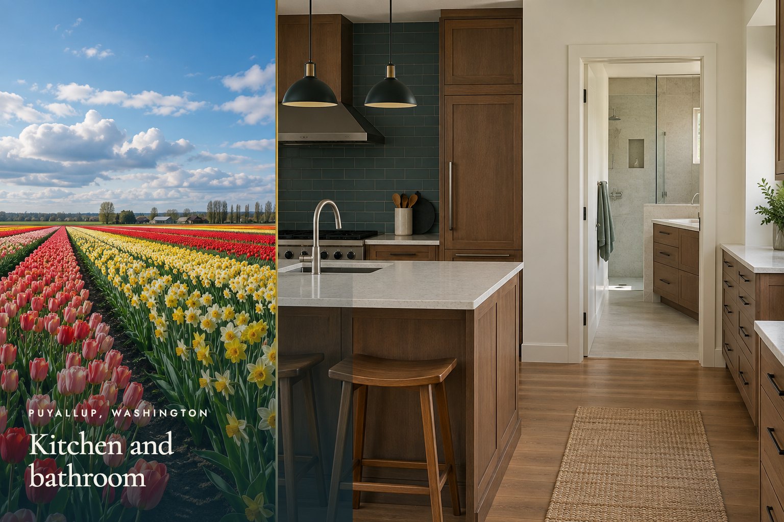 Kitchen and bathroom in Puyallup, Washington